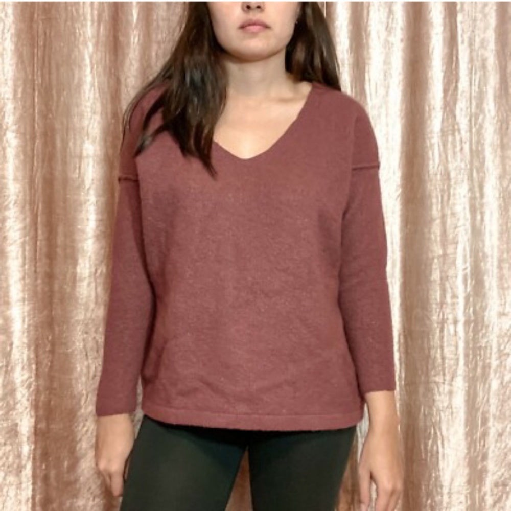 FREE PEOPLE Softly V yak-blend sweater, S.